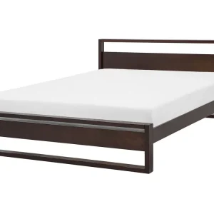 En bois EU King Size Bed Dark GIULIA