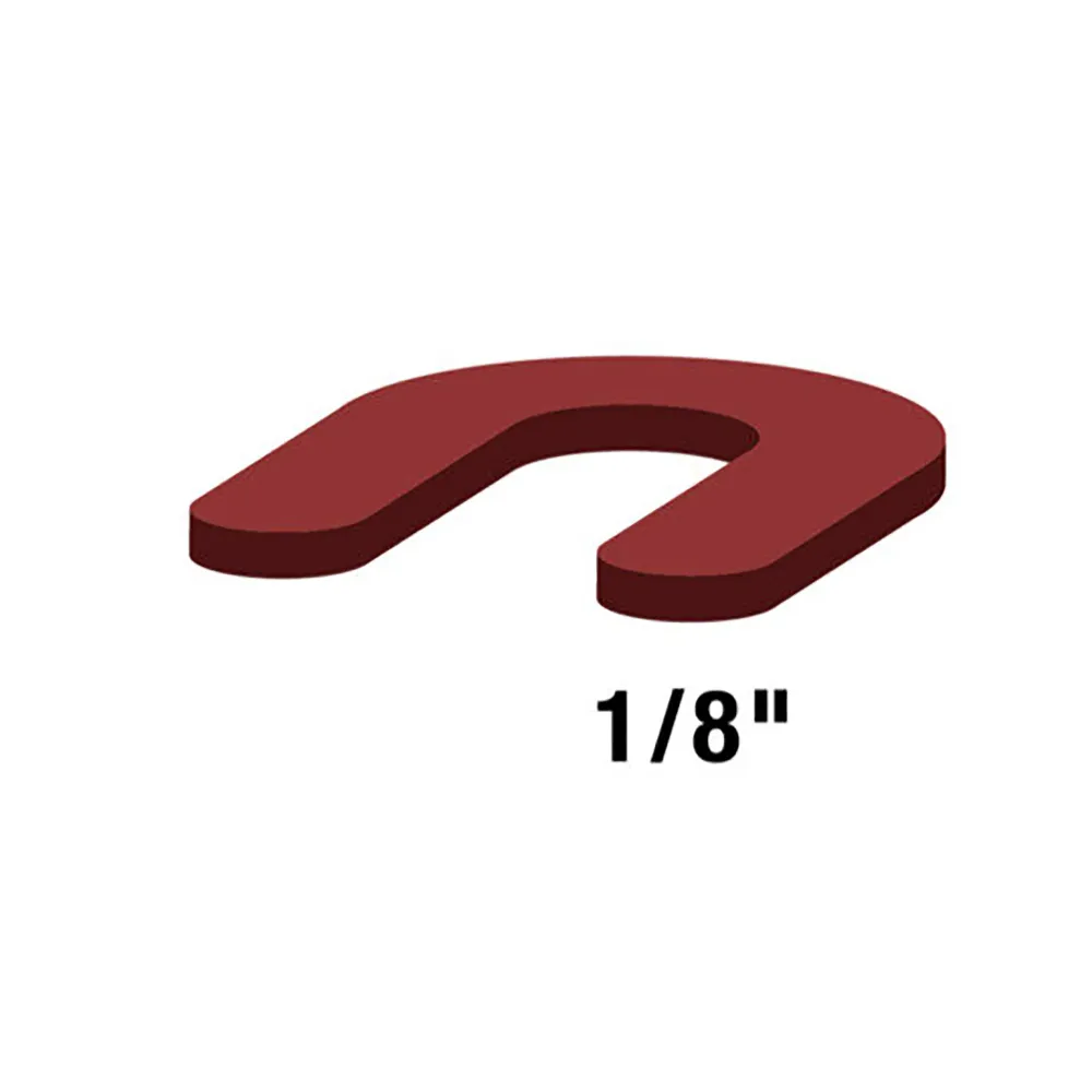 Enveloppant Cales fer à cheval rouges de 1/8", 140 unités