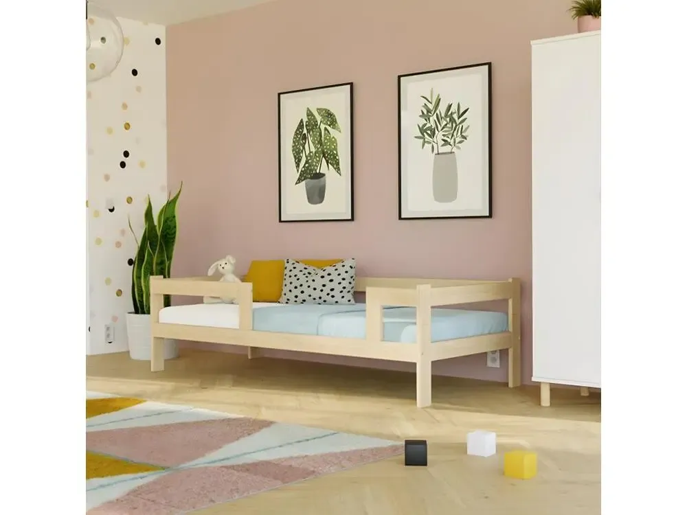 Lit 140x200 sommier inclus Sécurisé Bois