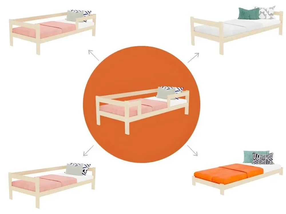 Lit 140x200 sommier inclus Sécurisé Bois