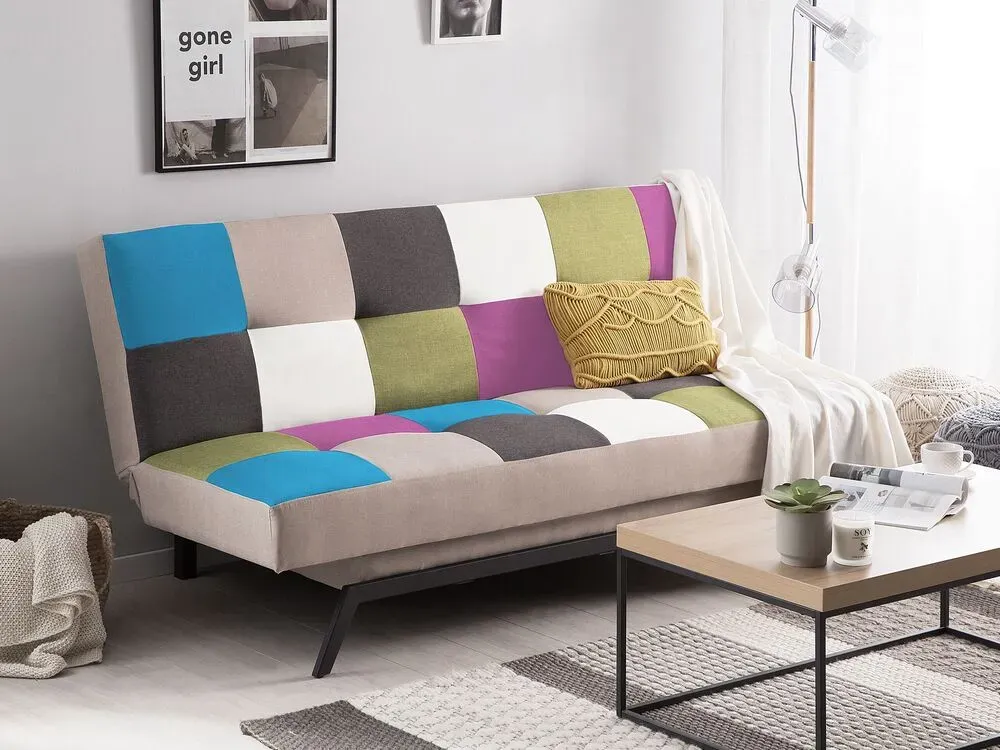 Rembourrage Ergonomique Slaapbank stof meerkleurig LEEDS