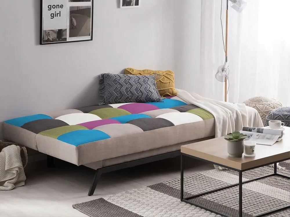 Rembourrage Ergonomique Slaapbank stof meerkleurig LEEDS