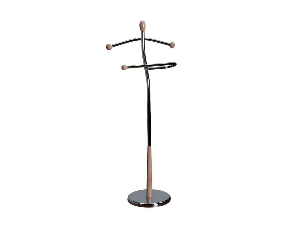 Valet de nuit Acier Chromé - GUSSY avec Housse Lavable