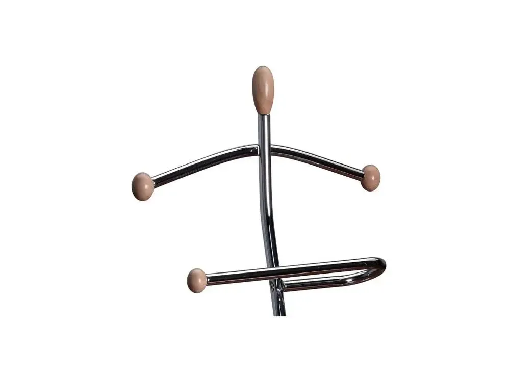 Valet de nuit Acier Chromé - GUSSY avec Housse Lavable