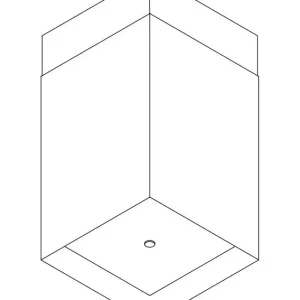 Wave 1116.100 SQUARE - cheminée murale 45 cm - acier inoxydable - moteur interne - LED