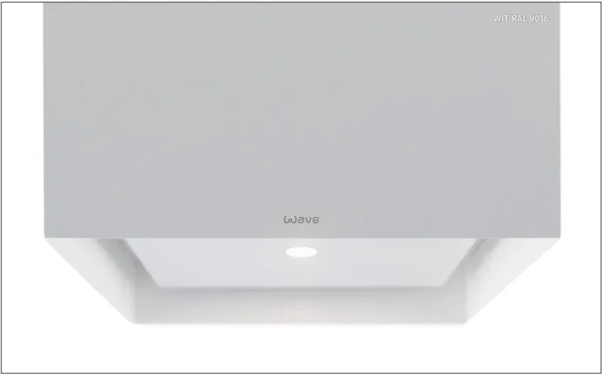 Wave 1116.401 SQUARE - cheminée murale 45 cm - 1 couleur au choix - moteur interne - LED