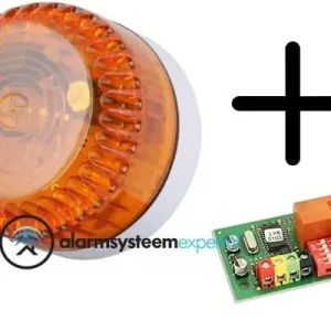 Alarm SystemExpert.co.uk Lampe flash professionnelle, modèle bas. Torche orange