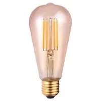 Ampoule cone fumé avec filament led E27 6,5W 650 lumens 2200k. R09228