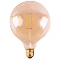 Ampoule globe fumé avec filament led E27 6,5W 650 lumens 2200k D12,5cm R09230