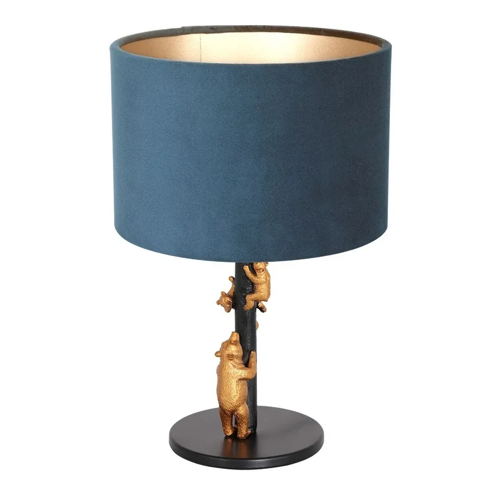 Lampe de table Anne Light & Home Animaux 1L bleue H 40cm E27