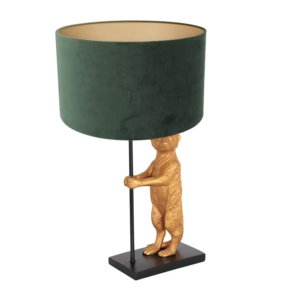 Lampe de table Anne Light & Home Animaux 1L verte E27 H 50cm