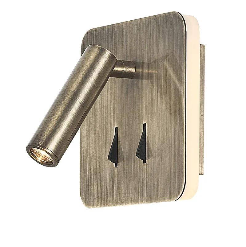Applique CAYMAN carrée laiton patiné Mantra 7825