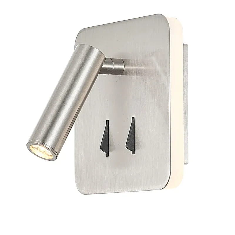 Applique CAYMAN carrée nickel satiné Mantra 7824