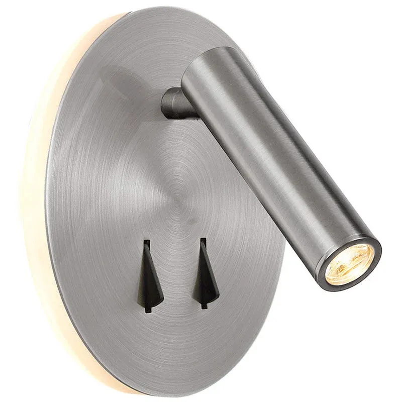 Applique CAYMAN ronde nickel satiné Mantra 6081