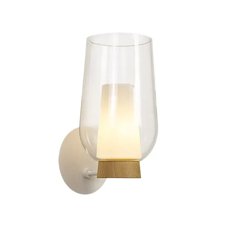 Applique NORA Blanc/Bois H35,7cm Mantra 8280