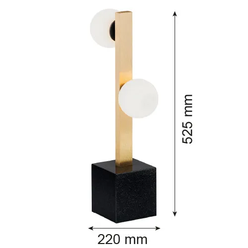 Lampe de table Argon Freemont 2L G9 H 52,5 cm