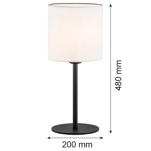 Lampe de table Argon Hilary 1L E27 H 48cm