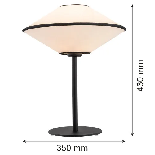 Lampe de table Argon Troy 1L E27 H 43 cm