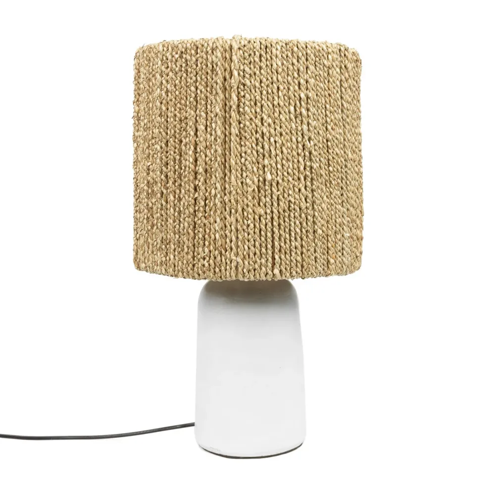 CHALKI Lampe de Table Blanc-Naturel