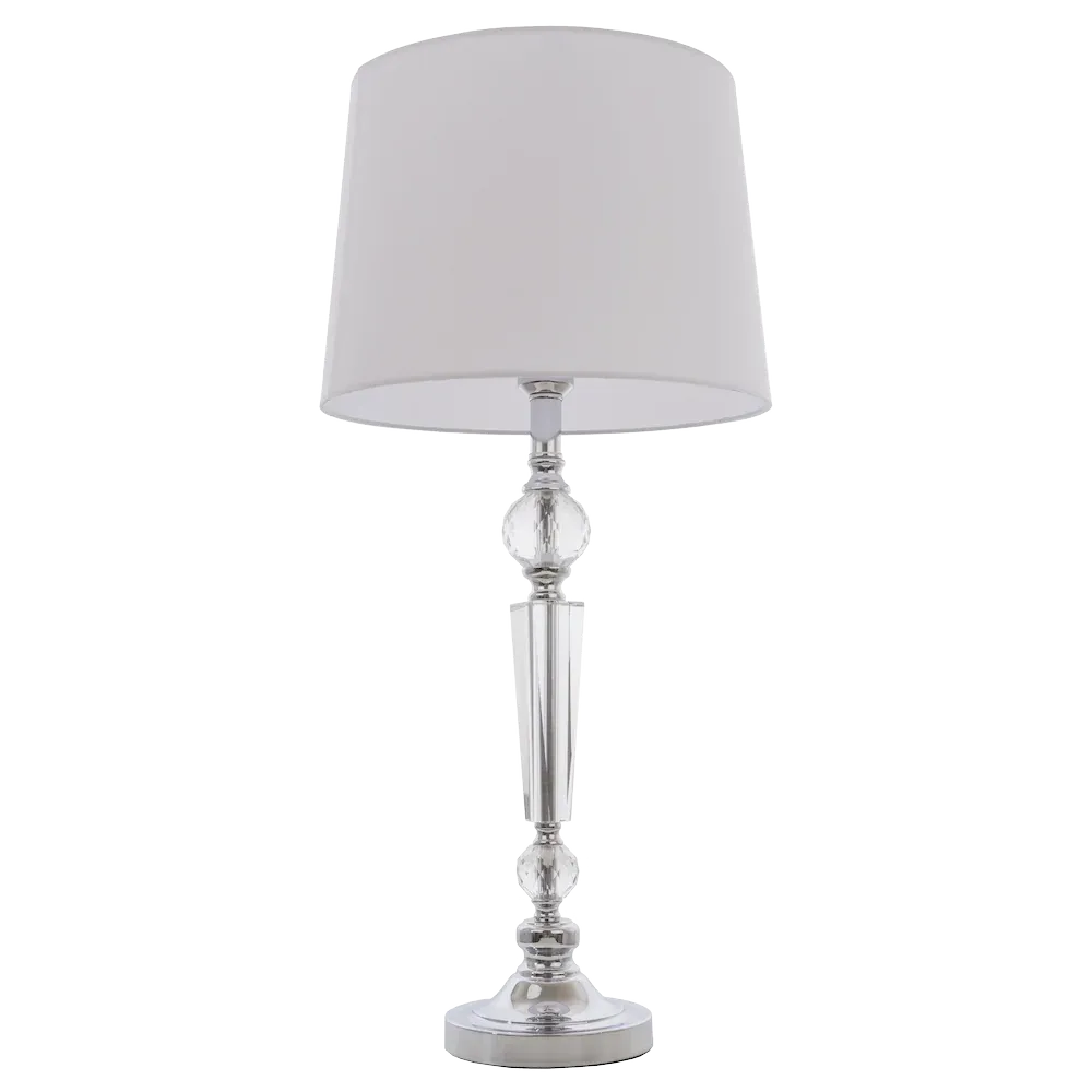 Lampe de table CosmoLight Charlotte 1L chromée, H 75 cm, E27