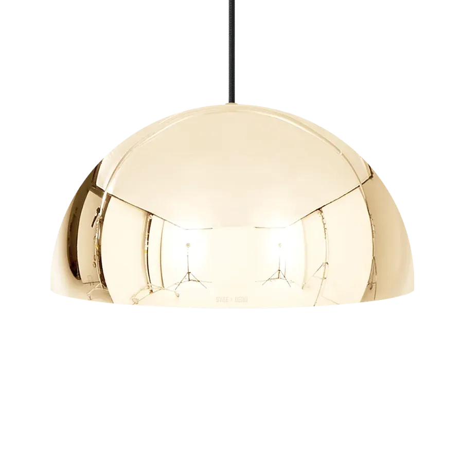 HEMISPHERE DOME PENDANT BRASS 300MM DYKE & DEAN