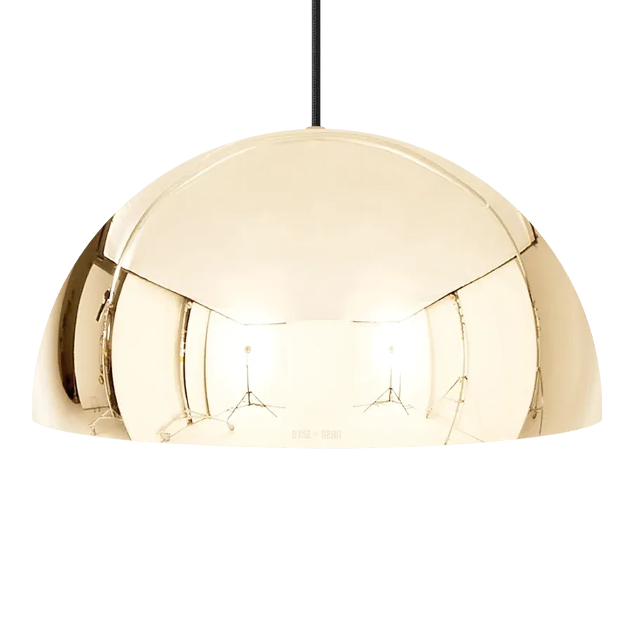 HEMISPHERE DOME PENDANT BRASS 400MM DYKE & DEAN