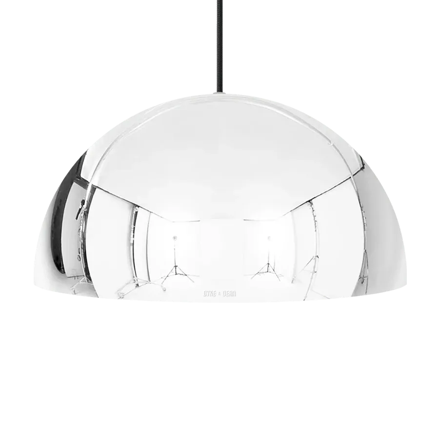 HEMISPHERE DOME PENDANT LE DROIT CHROME 400MM DYKE & DEAN