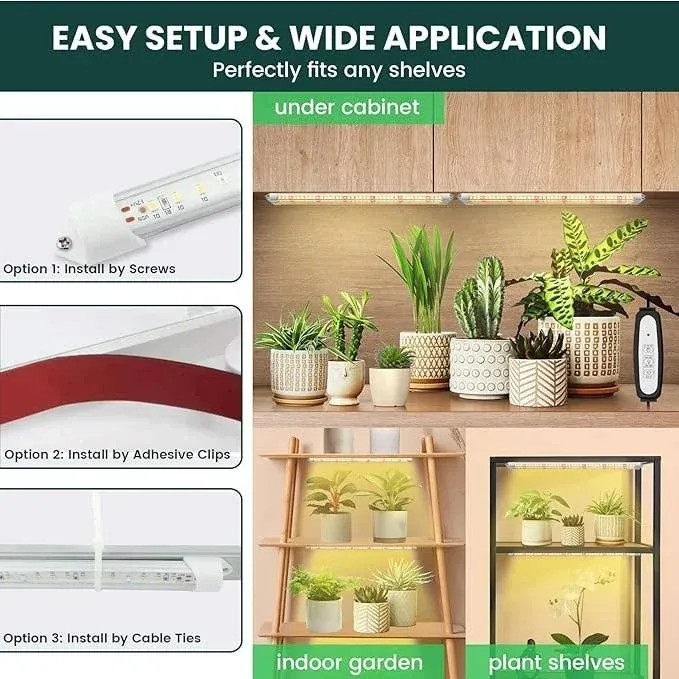 EASY GROW, lampes de culture LED à spectre complet 4000 K, 6 pièces