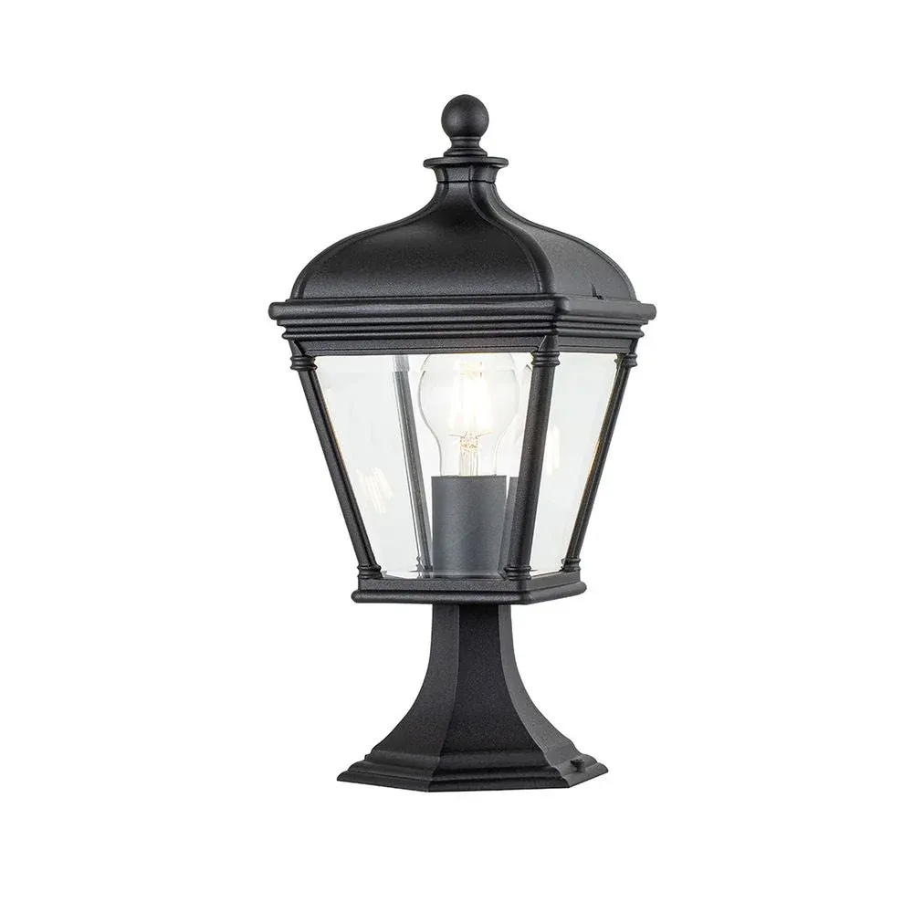 Lampe de table d'extérieur Elstead Lighting (BAYVIEW-3M-BK) Bayview en aluminium, verre biseauté transparent E27