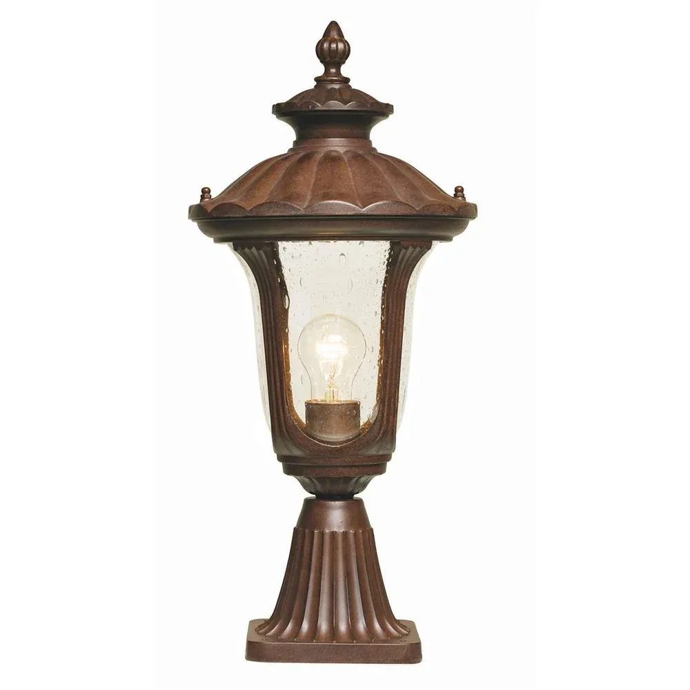 Lampe de table d'extérieur Elstead Lighting (CC3-S) Chicago acier, verre soufflé à la main E27