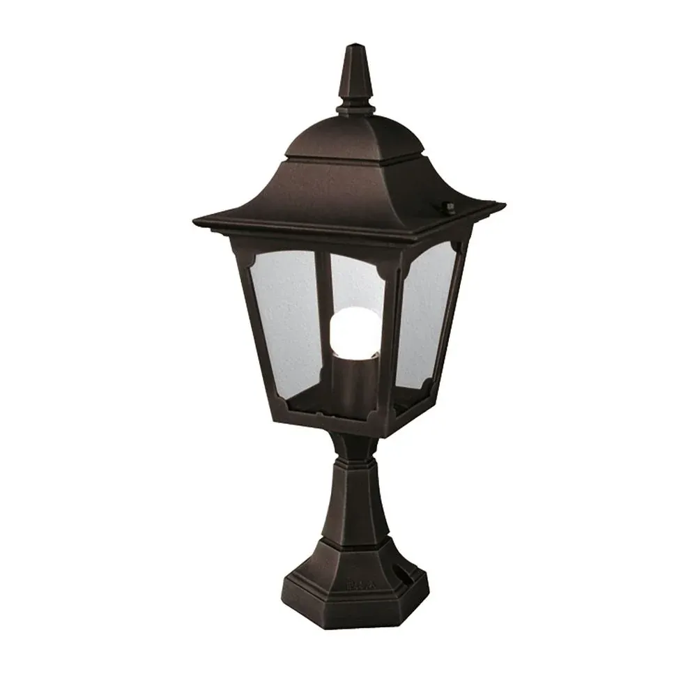 Lampe de table d'extérieur Elstead Lighting (CP4-BLACK) Chapel, aluminium moulé sous pression, verre, culot E27