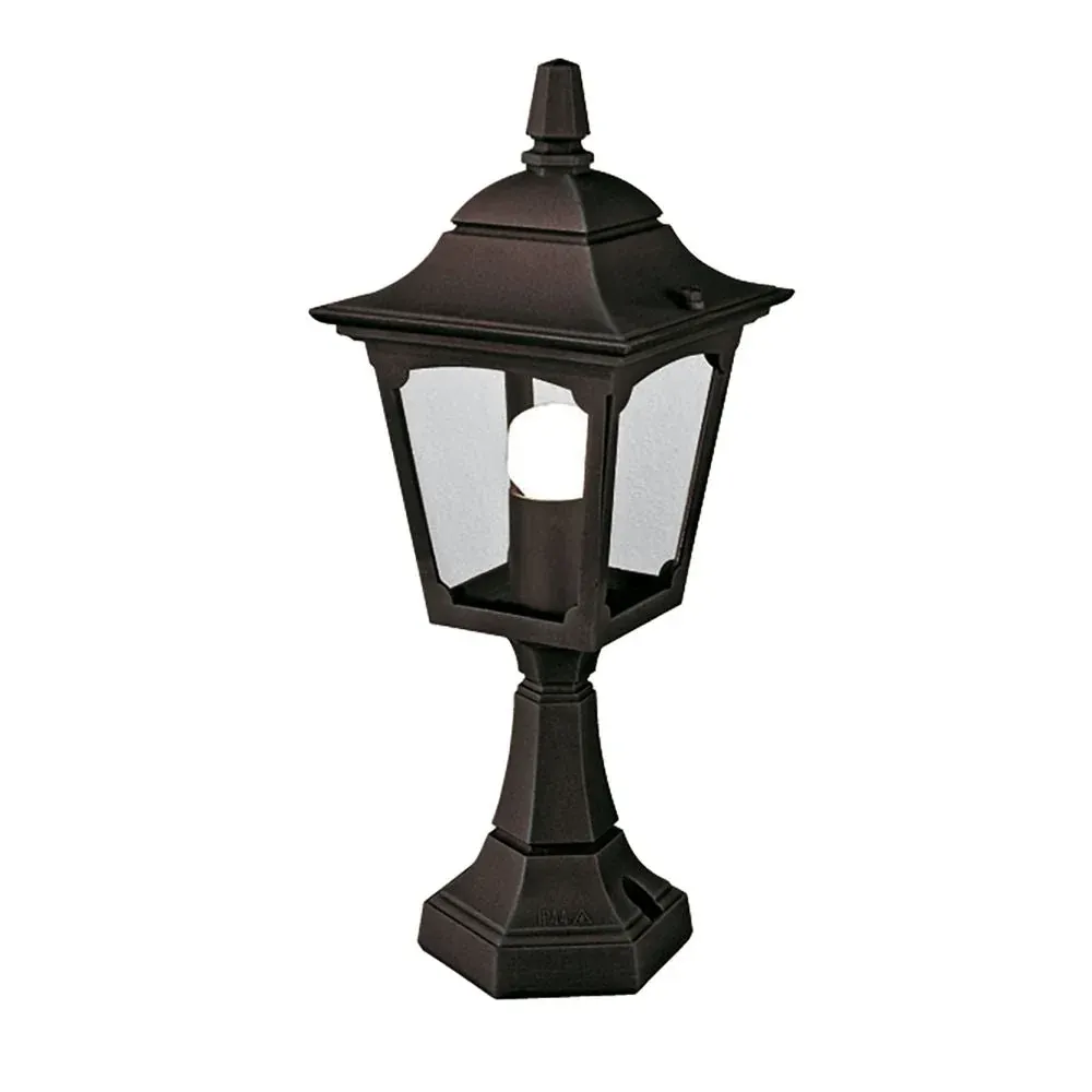 Lampe de table d'extérieur Elstead Lighting (CPM4-BLACK) Chapel, aluminium moulé sous pression, verre, culot E27