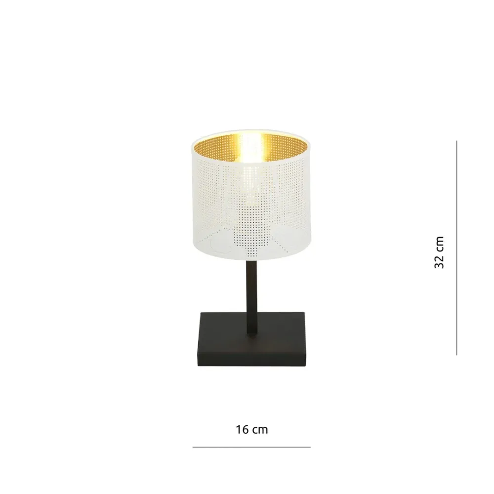 Lampe de table JORDAN 1L, D15 noir, E27 Emibig