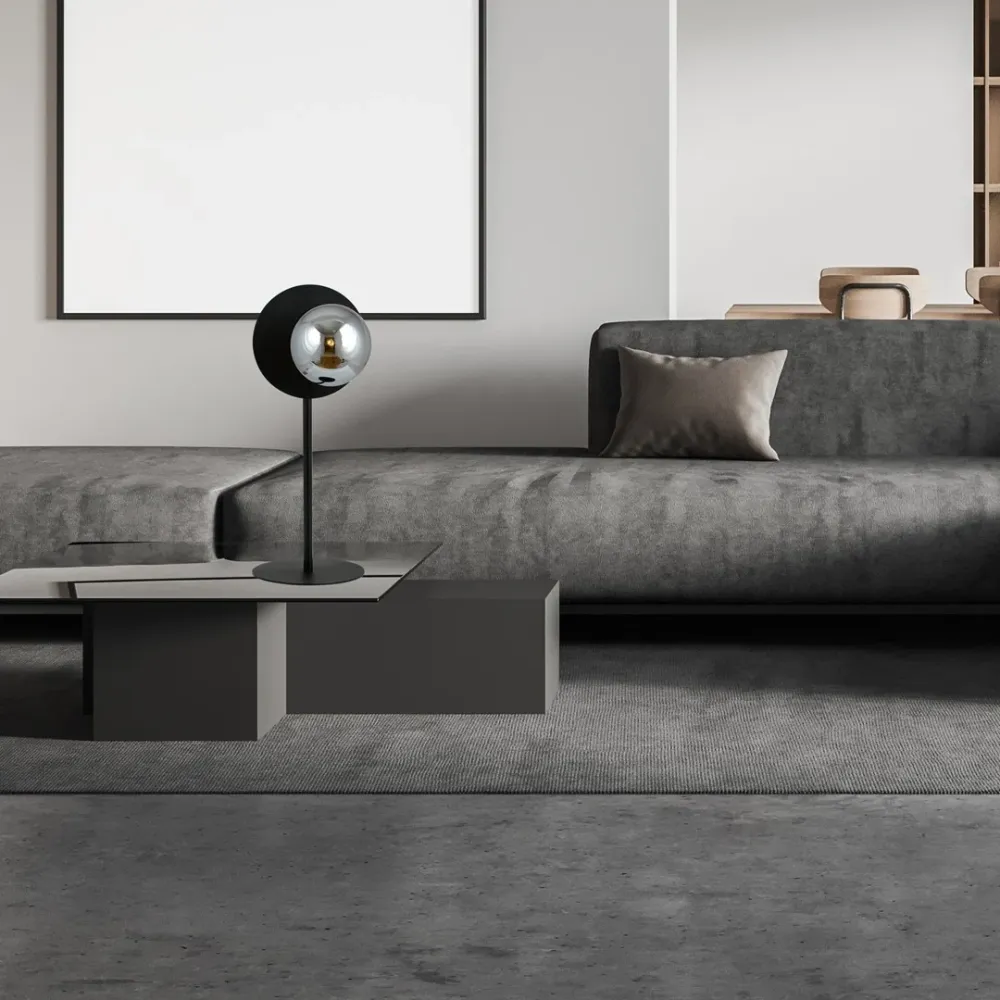 Lampe de table OSLO 1L, D14 noir, E14 Emibig
