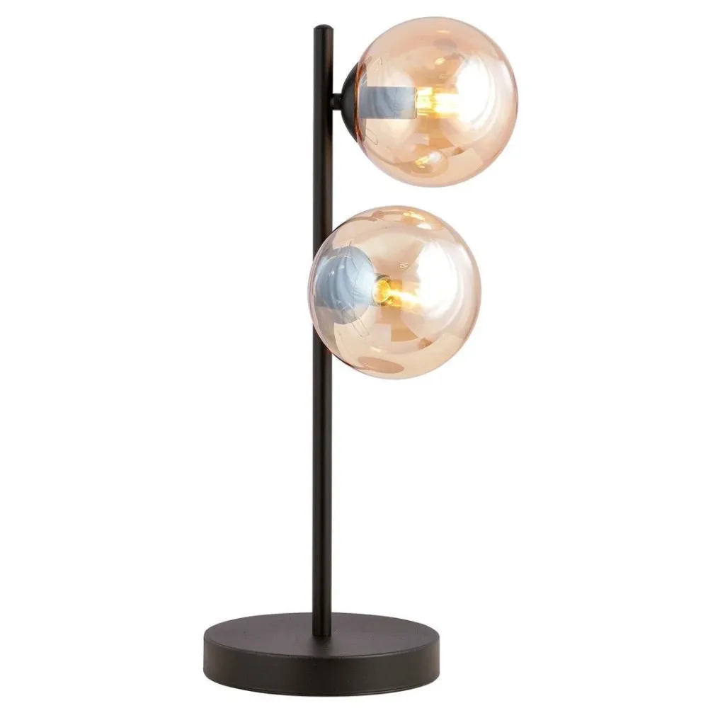 Lampe de table ROSSI 2L, D14 noir, E14 Emibig