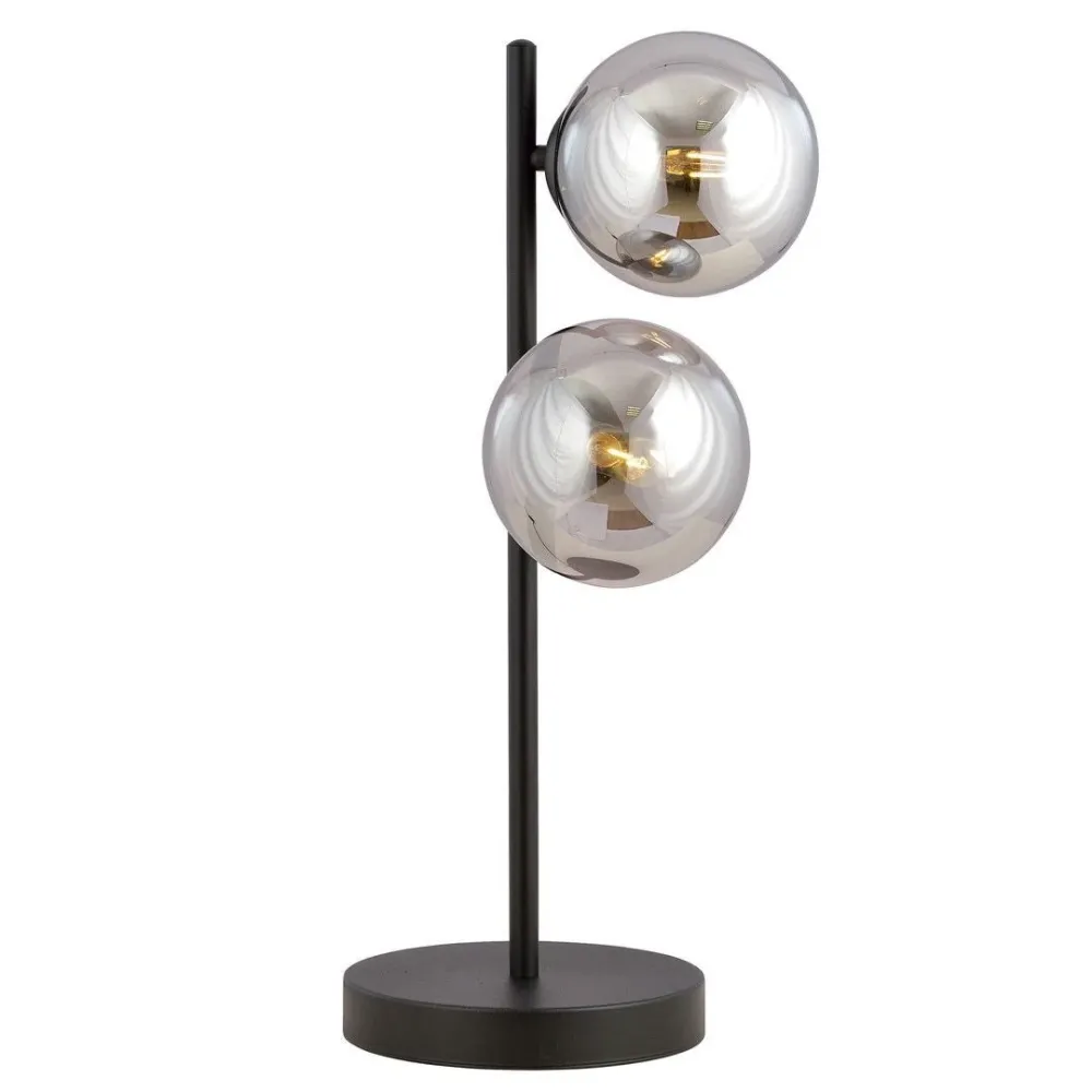 Lampe de table ROSSI 2L, D14 noir, E14 Emibig