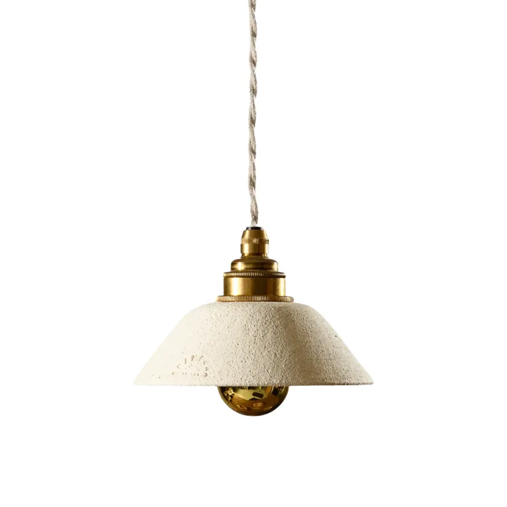 Suspension en applique Pitchoun en Grès chamotté Ivoire Enamoura
