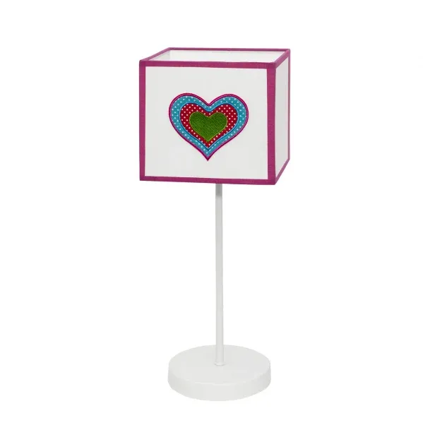 Fabrilamp lampe de table Amor textile blanc E14