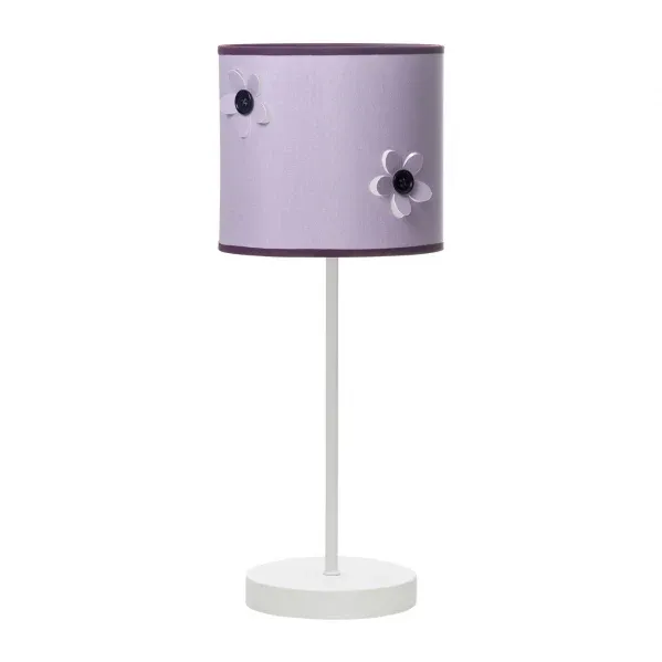 Fabrilamp lampe de table Boton lilas textile E14