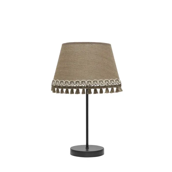 Lampe de table Fabrilamp Ada noire E14