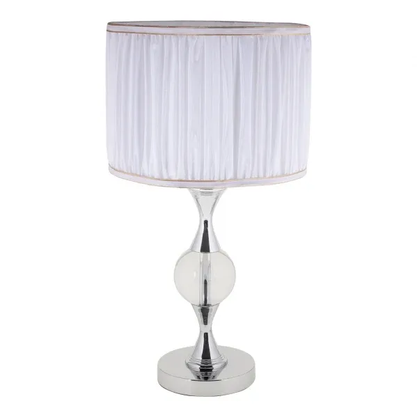Lampe de table Fabrilamp Amarante en métal chromé E27
