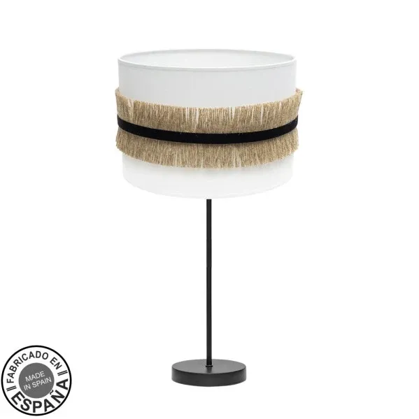 Lampe de table Fabrilamp Angola en métal noir E27