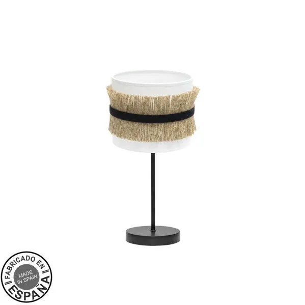 Lampe de table Fabrilamp Angola en métal noir E14