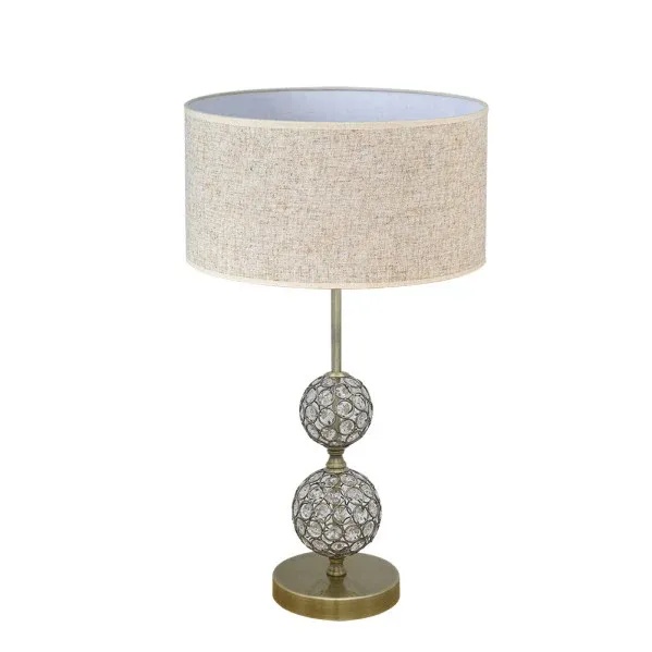 Lampe de table Fabrilamp Beatia en cuir E27