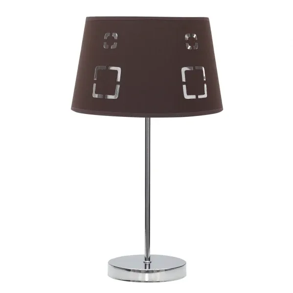 Lampe de table Fabrilamp Celaya en métal brun E14