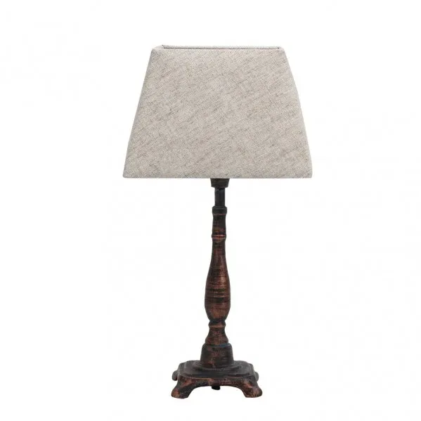 Lampe de table Fabrilamp Ciclido marron rustique E27