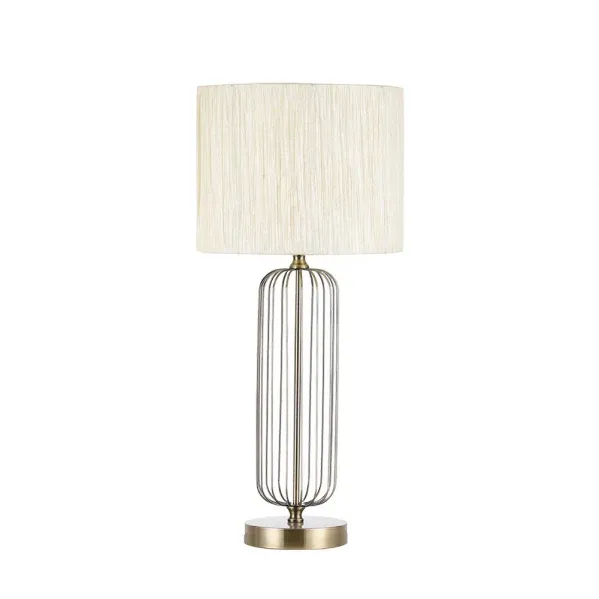 Lampe de table Fabrilamp en cuir Mansonia E27