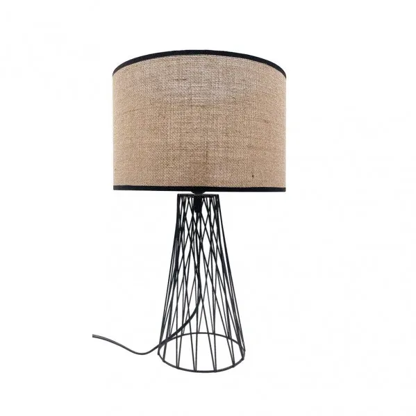 Lampe de table Fabrilamp Goran noire E27