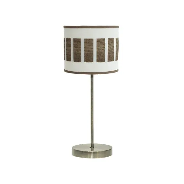 Lampe de table Fabrilamp Ivanna en métal blanc E14