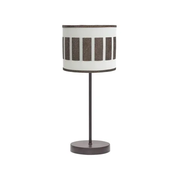 Lampe de table Fabrilamp Ivanna en métal blanc E14